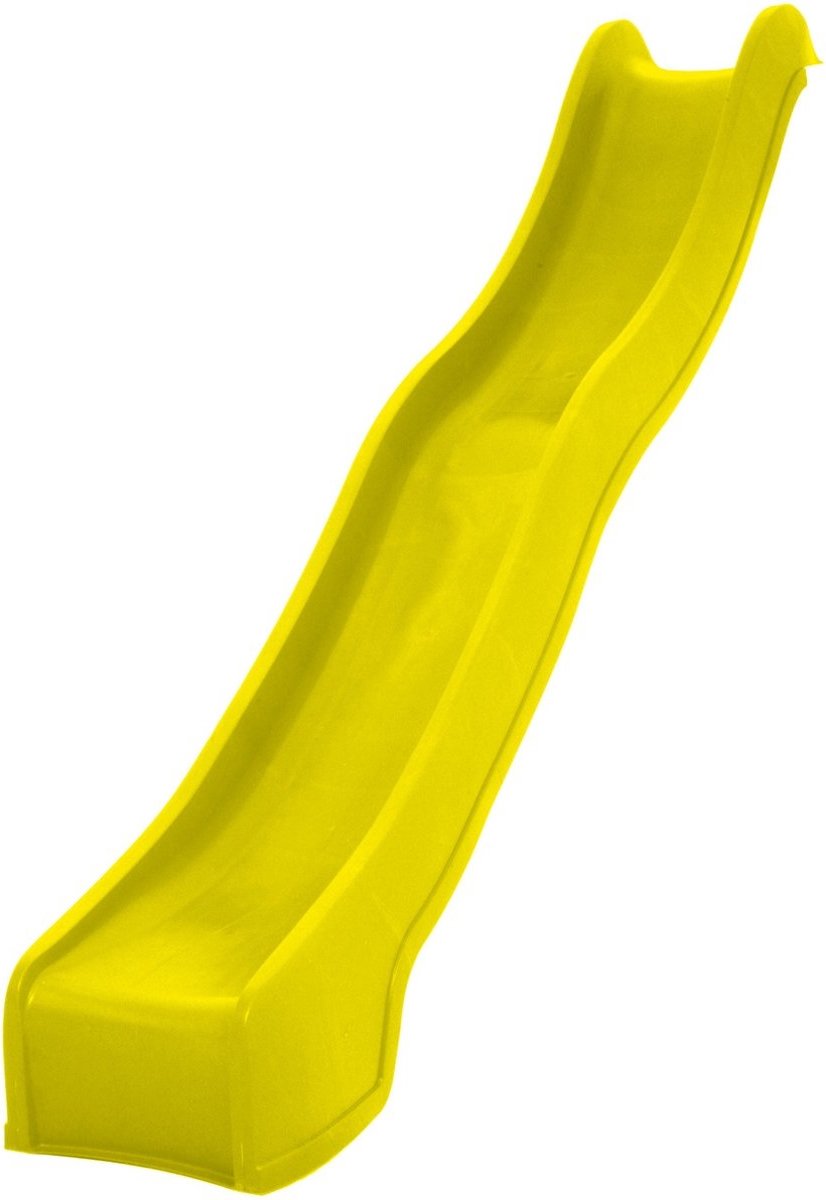 Losse Aanbouw Module  /Afrijzer 3 meter Geel voor platformhoogte 150cm | Schuifaf 300cm van HDPE Kunststof voor o.a. Speeltoestel en Speelhuis